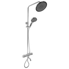 The shower system Zein Z4483, with a thermostat, upper watering can 22 cm, hand watering can 12.5 cm, chrome 1045096