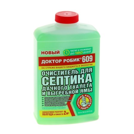 Cleaner for septic tanks and country toilets Dr. Robik 609, 798 ml