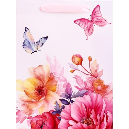 Package Gift Vertical "Butterflies in Colors", Ml 23 × 27 × 11.5 cm-2