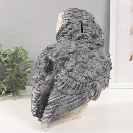 Pig a piggy bank "Big gray owl" 27x20x24 cm-3