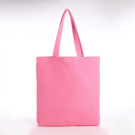 Hooper bag without fastening, from textiles, pink/white color-1