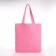 Hooper bag without fastening, from textiles, pink/white color