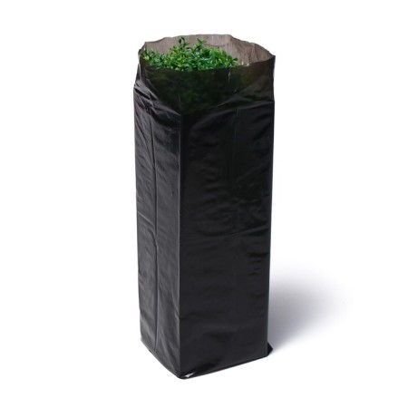 Package for seedlings, 1.6 l, 8 × 30 cm, polyethylene 50 μm thick, with perforation, black, Greengo-6