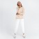Hudy female minku: casual collection beige color, pr 46