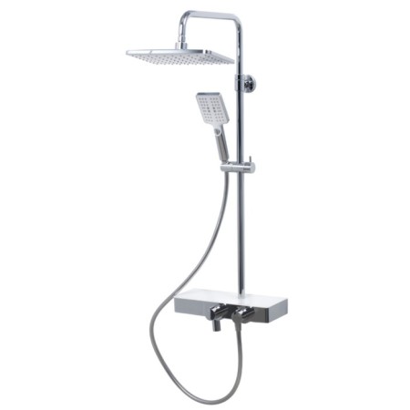 Shower system Wasserkraft A11301, tropical shower, thermostat, hand watering can, chrome