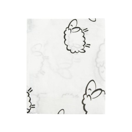 A set of pillowcases, size 40x60 cm, sheep print, white color - 2 pcs.-2