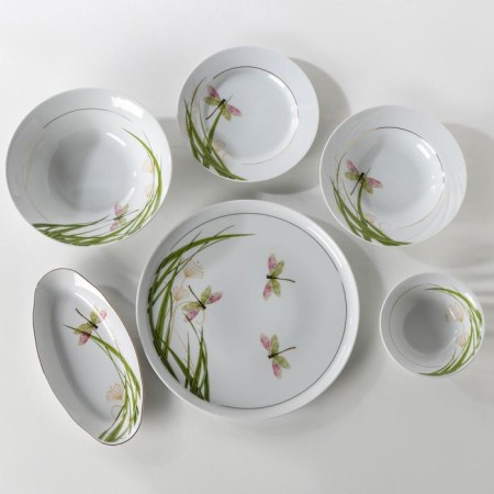 Service table porcelain "Dragonfly", 37 items, 2 types of plates-5