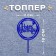Topper "Happy Birthday", circle, blue color