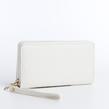 Women's wallet with lightning, white color
