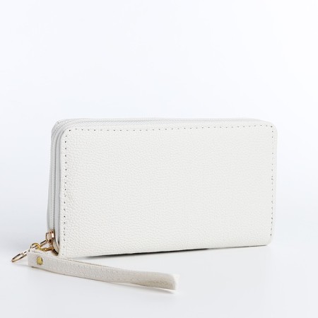 Women's wallet with lightning, white color