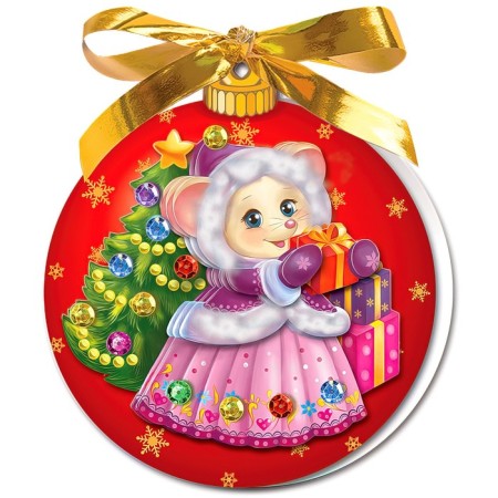 Set for manufacturing the postcard "New Year's ball. Mouse"-1