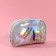 Cosmetic bag-trapping "in the spotlight", holographic PVC, 20 x 13 cm