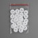 Button, 2 punctures, d = 15 mm, white color