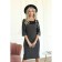 Sheath dress, size 50, black color
