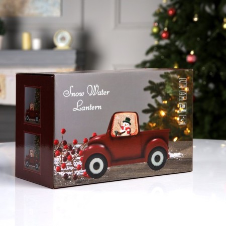 LED figure "Snowman machine" 22 × 11 × 9 cm, plastic, AAX3 batteries (not in the kit), USB, glow warm white-7