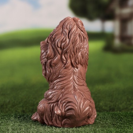 Garden figure "Dog on the hind legs" beige, 25x15x14cm-3
