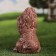 Garden figure "Dog on the hind legs" beige, 25x15x14cm