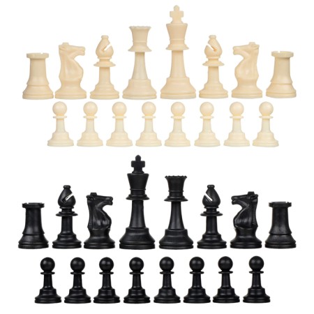 Chess figures, plastic, King H-9.5 cm, Pig H-4.5 cm-1