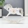 Souvenir Polystone "Horse-rocking" Pink-gold 9.5x2.5x11.5 cm