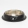 A bowl with a non -slip base with a print, 445 ml, black