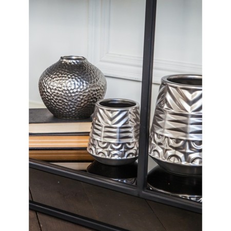 Decorative vase "Ornament", 12 × 12 × 12 cm, silver color-1