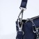 Bag Cross-Bodi with a zipper, blue color