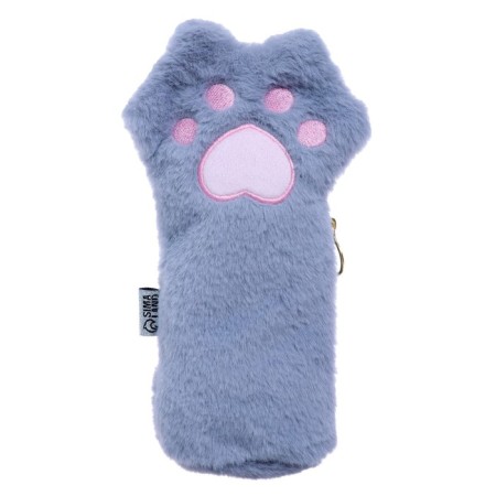 Penal soft 1 compartment, 120 x 230 mm, flat, fur, calligrata "cat foot" Pink-1