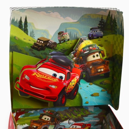 Gift Folding Box with 3D "Champion", cars, 15x15x7 cm-2
