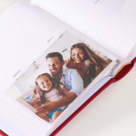 Photo album Deluxe for 200 photos 10x15 cm, boom. Sheets, books. Binding "Cherry"-5