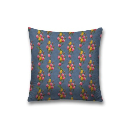 Decorative pillowcase "Spring flowers", on lightning, size 45x45 cm