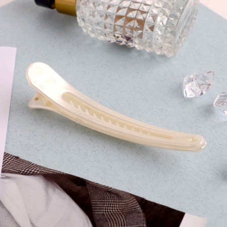 Hair clip "Beads" 10.5 cm, white-1