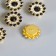 Decor for creativity Plastic "Black Sun Flower" set 12 pcs 1.4x1.4 cm