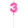 Candle in the cake on the skewer "Fine", the number "3", 5 cm, pink