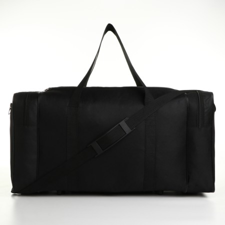 Sports bag with lightning, 3 outer pockets, long belt, black color-1