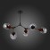Ceiling EVOLUCE lamp. Sle113402-05. Ciotolla. 5x60 watts, E27, 92x59x50 cm, gray color, dark tree