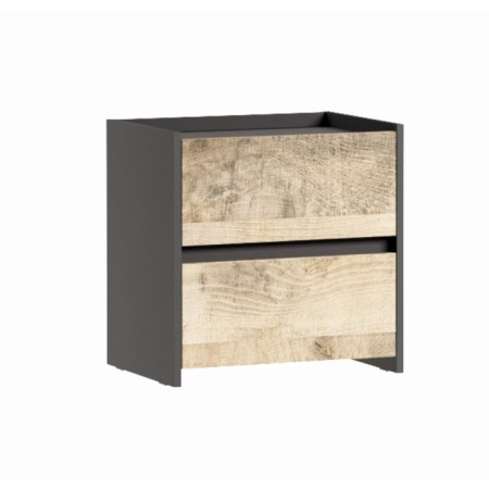 Cleat cabinet with 2 Denver drawers, 500x360x500, graphite/oak grunge