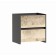 Cleat cabinet with 2 Denver drawers, 500x360x500, graphite/oak grunge