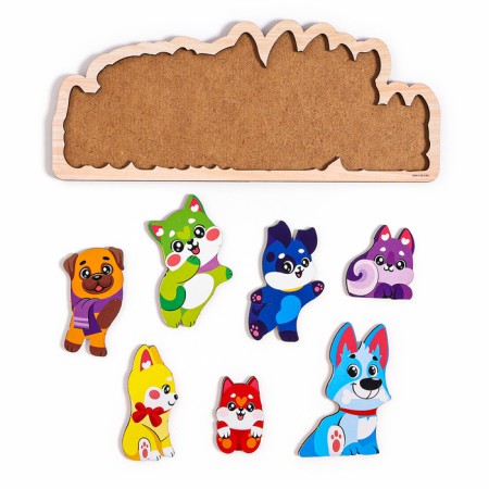 Wooden puzzle for children "dogs"-5