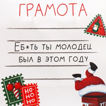Package Gift craft "Well done", 22 x 22 x 11 cm, new year-4