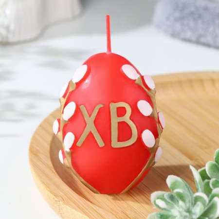 Easter candle "Egg", bas -relief