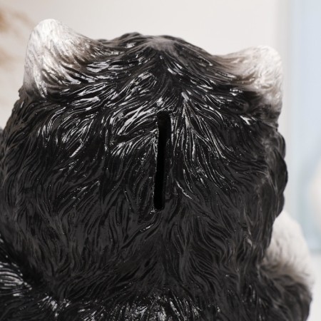Pig a piggy bank "joyful cat" Black, 20cm-4