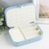 Casket leatherette for jewelry "Matte surface" Blue 16x11x5 cm