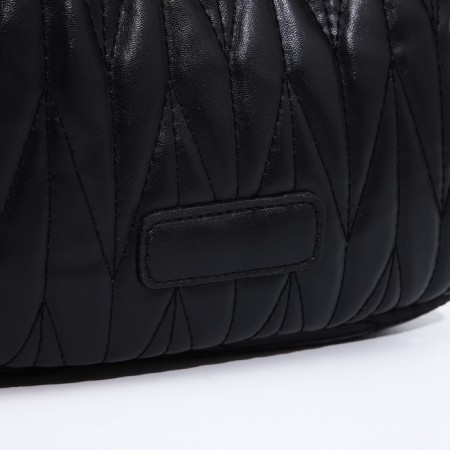 Bag Cross-Bodi with a zipper, black color-6