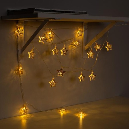Garland “thread” 4 m with nozzles “stars”, ip20, transparent thread, 20 LED, glow warm white, 8 modes, 220 V-2