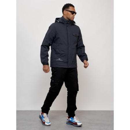 Sports male jacket, size 48, dark blue color-2