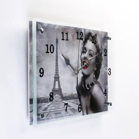 Carty clock, interior "Marilyn Monroe in Paris", silent, 25 x 35 cm-1