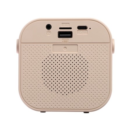Mini Karaoke system K12, 5 W, 2 microphone, 800/400 mach, Jack 3.5, Type-s, USB, RGB, beige-3