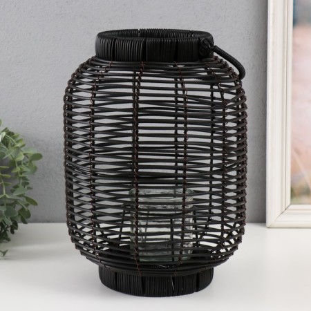 Metal candlestick, PVC "flashlight. Black lady" black 30x22x22 cm-1