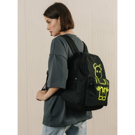 Backpack school youth Teddy, 29x12x37, lightning department, n/pocket, black-9