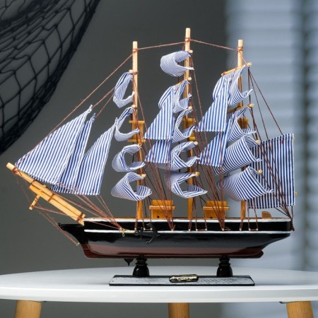 The ship "Pallas" is three-masted blue-white paprusa, 40*8*35cm-6